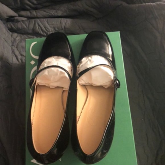 J Crew NEW Patent Black Mary Jane Shoes - Picture 2 of 6